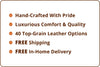 Image of Colson Modern Leather Pillow Back Loveseat