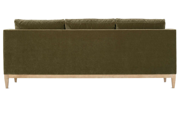 Georgia 86 Inch "Quick Ship" Single Bench Seat Olive Green Velvet Sofa