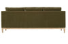 Image of Georgia 86 Inch "Quick Ship" Single Bench Seat Olive Green Velvet Sofa