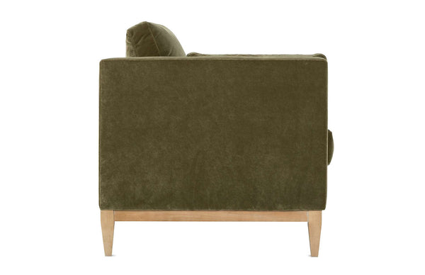 Georgia 86 Inch "Quick Ship" Single Bench Seat Olive Green Velvet Sofa
