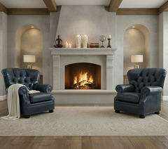 Gleason Large Tufted Leather Club Chair