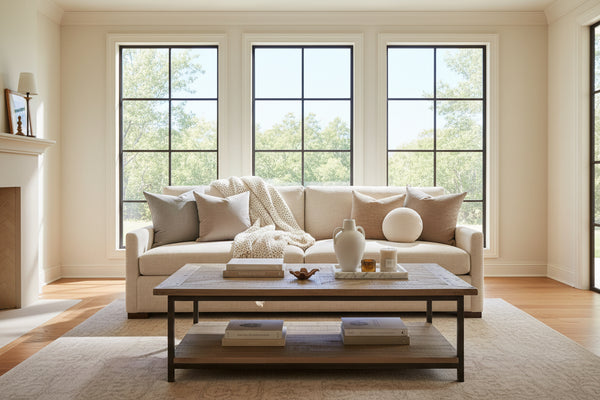 Grady 93 Inch "Quick Ship" Oversized Deep Seat Fabric Sofa