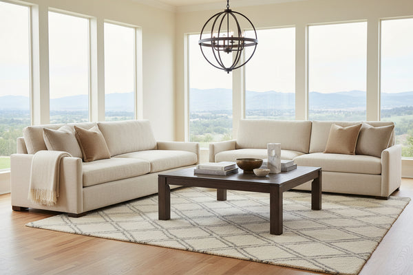 Grady 93 Inch "Quick Ship" Oversized Deep Seat Fabric Sofa