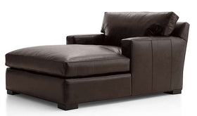 Harrison Grand Scale Leather Two Arm Chaise Lounge