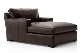 Harrison Grand Scale Leather Two Arm Chaise Lounge