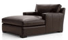 Image of Harrison Grand Scale Leather Two Arm Chaise Lounge