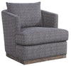 Image of Holland Granite "Quick Ship" Swivel Fabric Accent Chair - In Stock
