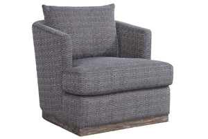 Holland Granite "Quick Ship" Swivel Fabric Accent Chair