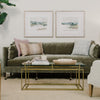 Image of Marjorie 90 Inch "Quick Ship" Single Bench Seat Sage Green Velvet Sofa