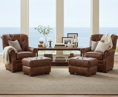 Irving Tufted Leather Club Chair