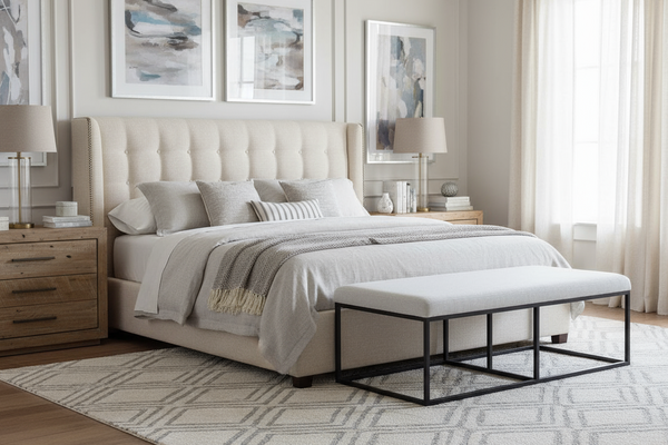 Izzy "Quick Ship" 54 Inch Pillow Top Ottoman