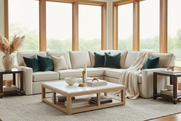 Jennifer Fabric Upholstered Sectional Sofa