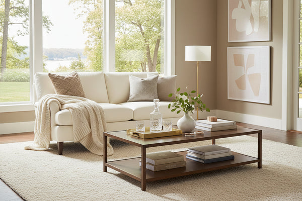 Katie 79 Inch Custom English Arm Fabric Apartment Size Sofa