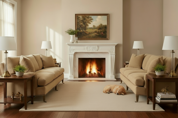 Katie 93 Inch Custom English Arm Fabric Sofa