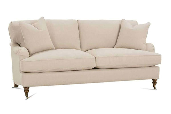 Kristen 78 Inch English Arm Fabric 2 Cushion Apartment Size Sofa