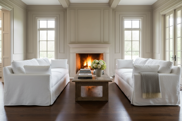 Liza II 100 Inch Slipcovered Sofa