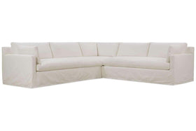 Liza 2-Piece Single Bench Seat Slipcovered Sectional (As Configured)