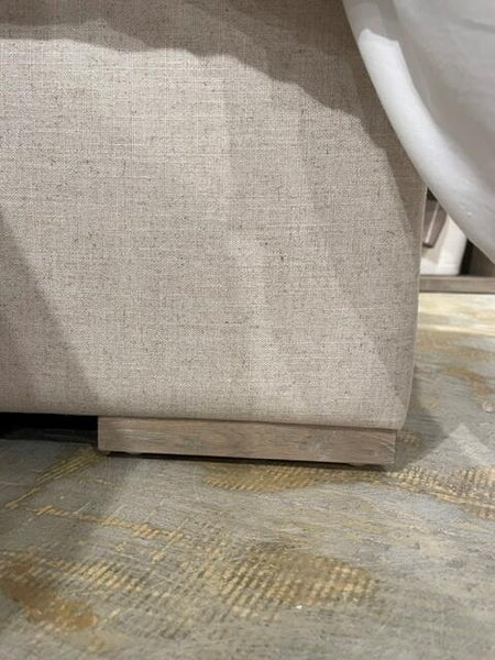 Loren Fabric "Quick Ship" Upholstered Queen Or King Tufted Platform Wing Bed