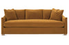 Image of Luca 89 Inch Fabric Bench Cushion Sloping Wing Arm Sofa