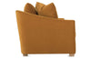 Image of Luca 89 Inch Fabric Bench Cushion Sloping Wing Arm Sofa