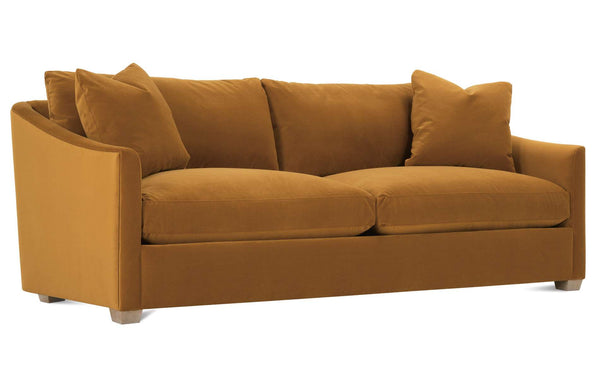 Luca 89 Inch Fabric Two Cushion Sloping Wing Arm Sofa