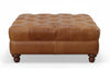 Image of Lucas "Ready To Ship" 44 Inch Square Leather Bench Ottoman (Photo For Style Only)