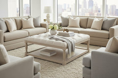 Pierce "Quick Ship" 42 Inch Square Tufted Top Ottoman