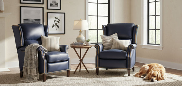 Luke Tall Wing Back Leather Recliner