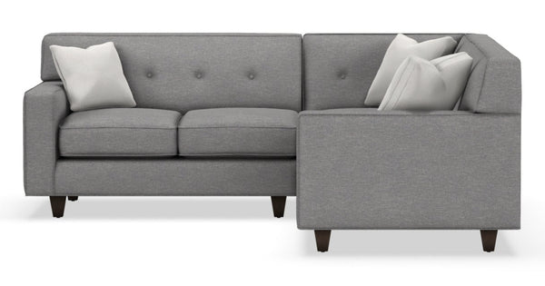 Margo Mid Century Modern Button Back Sectional Couch