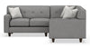 Image of Margo Mid Century Modern Button Back Sectional Couch