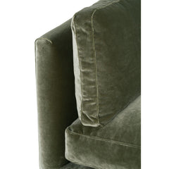 Marjorie 90 Inch "Quick Ship" Single Bench Seat Sage Green Velvet Sofa