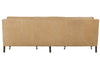 Image of Marjorie "Quick Ship" Lavish Butterscotch 90 Inch Transitional Leather Track Arm Sofa