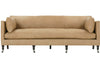 Image of Marjorie "Quick Ship" Lavish Butterscotch 90 Inch Transitional Leather Track Arm Sofa