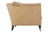 Image of Marjorie "Quick Ship" Lavish Butterscotch 90 Inch Transitional Leather Track Arm Sofa