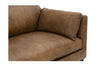 Image of Marjorie "Quick Ship" Lavish Cocoa 90 Inch Modern Leather Track Arm Sofa