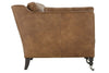 Image of Marjorie "Quick Ship" Lavish Cocoa 90 Inch Modern Leather Track Arm Sofa