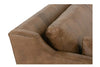 Image of Marjorie "Quick Ship" Lavish Cocoa 90 Inch Modern Leather Track Arm Sofa