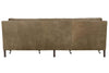 Image of Marjorie "Quick Ship" Lavish Mushroom 90 Inch Transitional Leather Track Arm Sofa