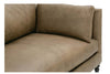 Image of Marjorie "Quick Ship" Lavish Mushroom 90 Inch Transitional Leather Track Arm Sofa