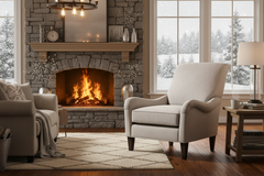 McKenna Upholstered English Arm Accent Arm Chair
