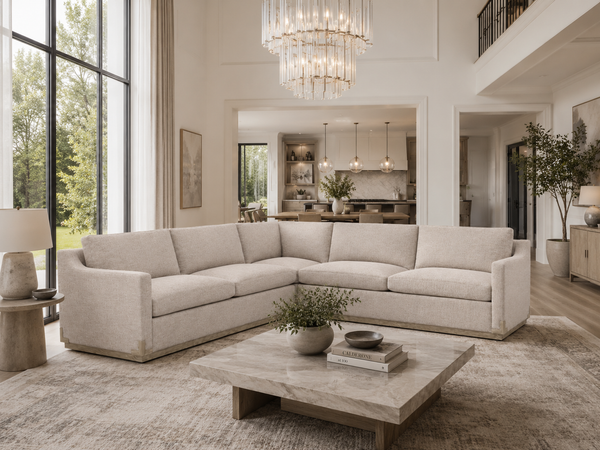 Chelmsford "Quick Ship" Three Piece Pillow Back Sectional (As Configured)