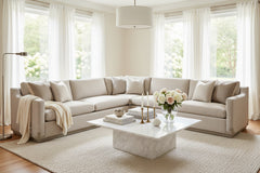 Chelmsford "Quick Ship" Three Piece Pillow Back Sectional (As Configured)