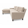 Image of Ellie Fog 103 Inch "Quick Ship" Biscuit Back Reversible Chaise Sofa