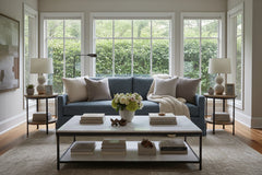 Phoebe Lake 85 Inch Slipcovered "Quick Ship" Track Arm Sofa