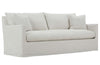 Image of Paulette 89 Inch Single Bench Seat Slipcovered Fabric Sofa