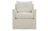 Image of Paulette Slipcovered SWIVEL/GLIDER Fabric Club Chair