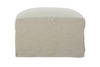 Image of Paulette Slipcovered Designer Style Fabric Footstool Ottoman