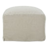 Image of Paulette Slipcovered Designer Style Fabric Footstool Ottoman