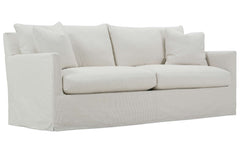 Paulette 89 Inch Slipcovered Fabric Sofa