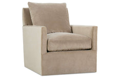 Paulette SWIVEL Fabric Upholstered Club Chair